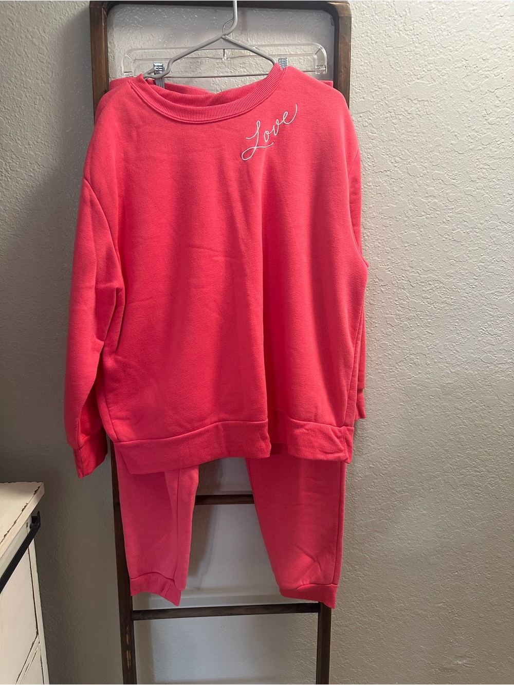 Bobbie Brooks Coral Pink 'Love' Women's Jogging Suit